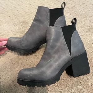 Grey Boots Size 8